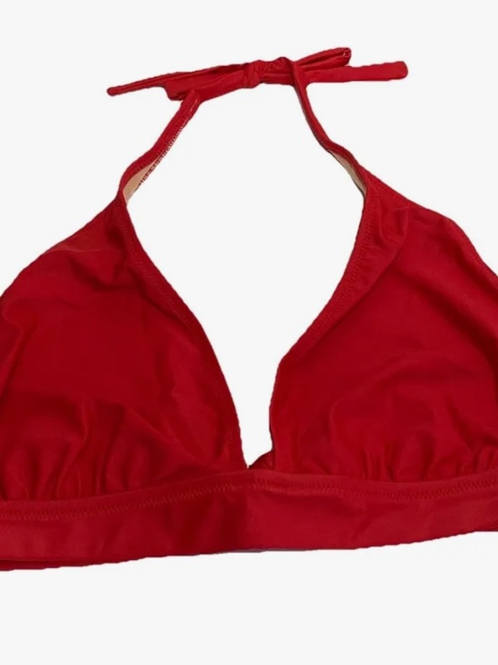 J Crew DD halter tie-back bikini top with mesh Women’s Beach Vacation BY633 - Picture 2 of 4
